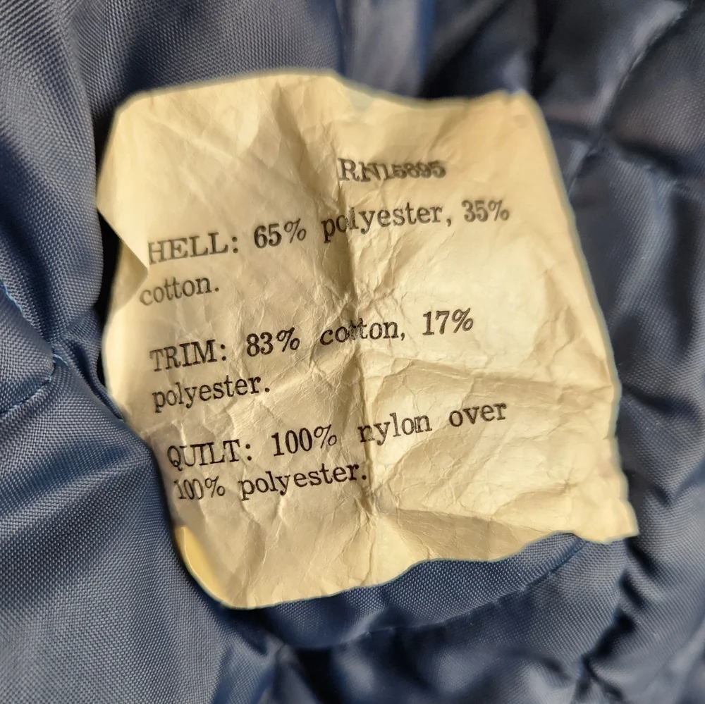 Sears Vintage Blue Bomber Work Jacket Corduroy Trim 70's 80's 90s Mens Size L